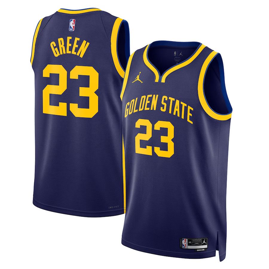 Men Golden State Warriors 23 Draymond Green Jordan Brand Navy 2022-23 Statement Edition Swingman NBA Jersey